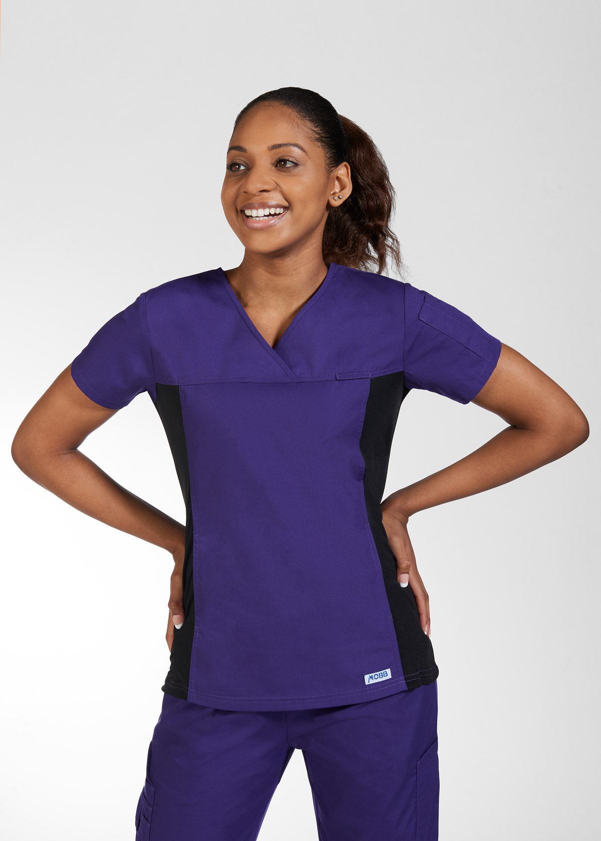 Flexi V-Neck Nurse Scrub Top by MOBB - Medical Calgary - Universal Work Wear
